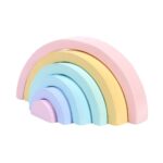WOODEN RAINBOW BUILDING BLOCKS TOYS