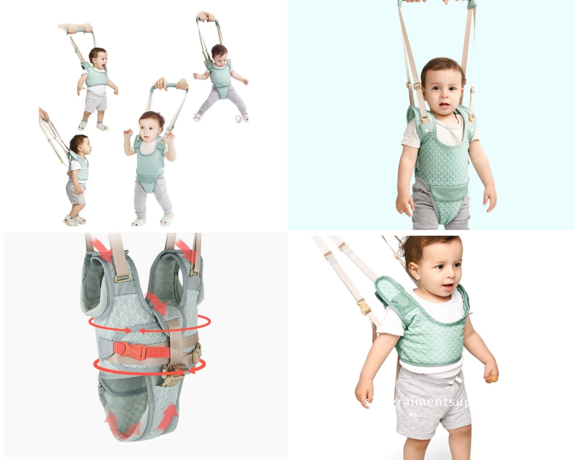 Aide à la marche pour bébé, harnais de marche pour bébé réglable 4