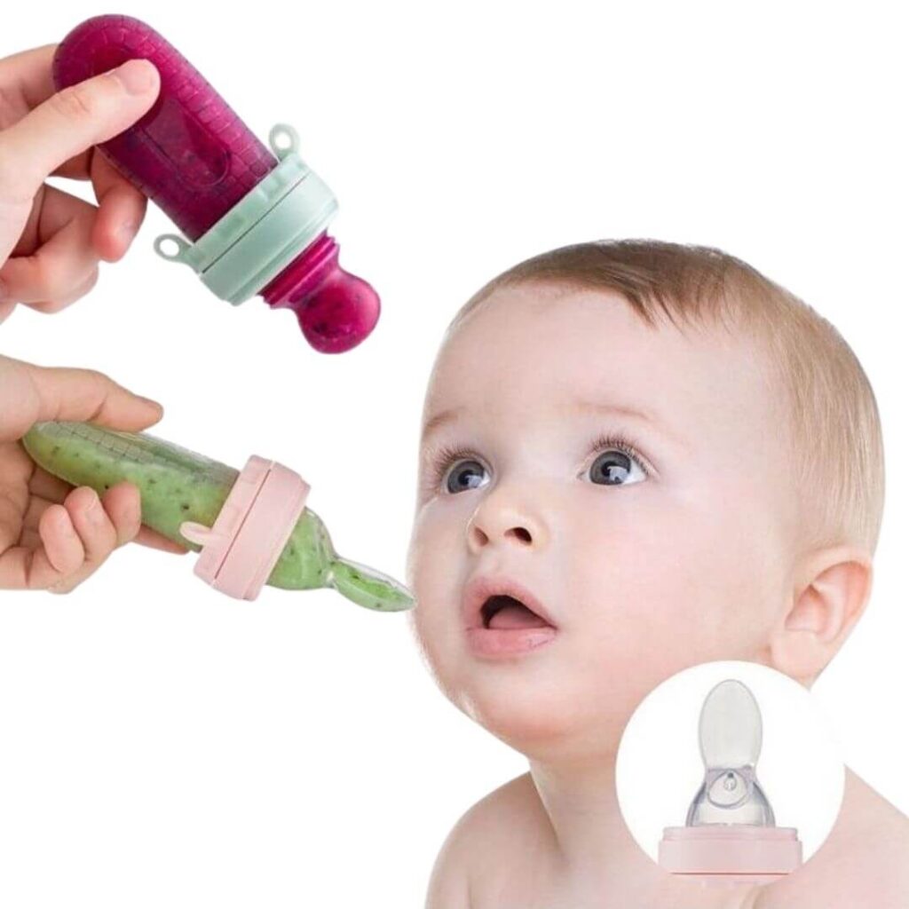 2 In 1 Baby Portable Feeding Bottle Spoon & Fruit Pacifier | Baby's Lane