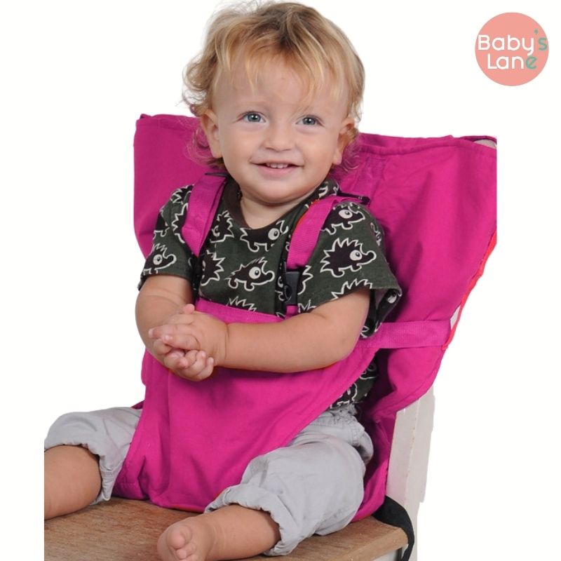 Sack'n seat chaise bébé nomade orange à pois vert