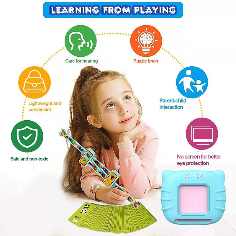 Machine À Cartes Flash Pour Éducation Précoce, 112 Cartes, Apprentissage En  Forme De Chat, Langue Parlante, Anglais, Livre Audio Électronique, Jouet,  Cadeau Danniversaire Pour Enfants, Protection Des Acheteurs De 90 Jours