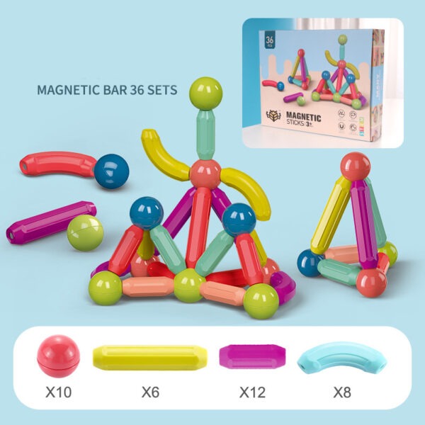 Jeu éducatif de construction magnétique bébé montessori