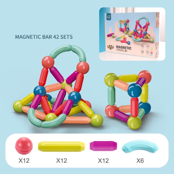 Jeu éducatif de construction magnétique bébé montessori