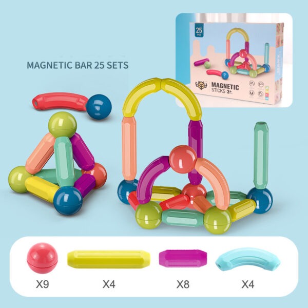 Jeu éducatif de construction magnétique bébé montessori
