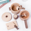 STEM Montessori Wooden Complete Mini Kitchen Stove Top Set Toy
