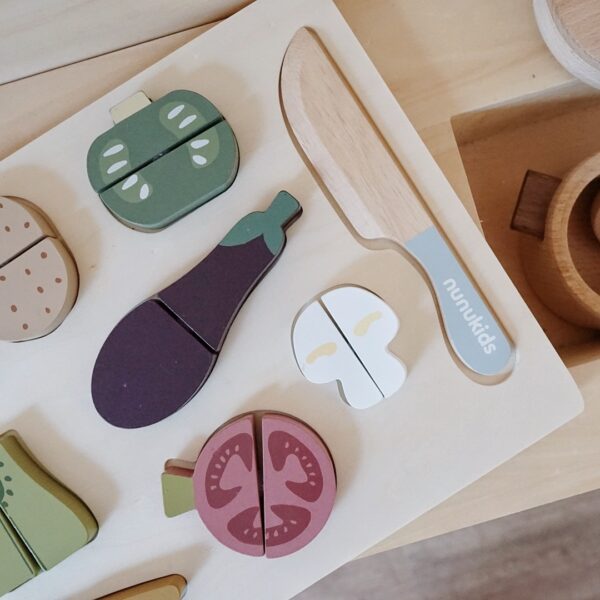Wooden Vegetables Cutting Board Educational Toy montessori