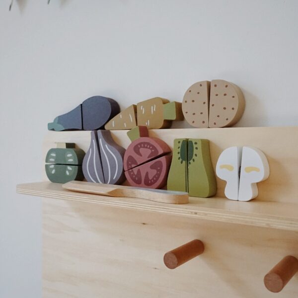 Wooden Vegetables Cutting Board Educational Toy montessori
