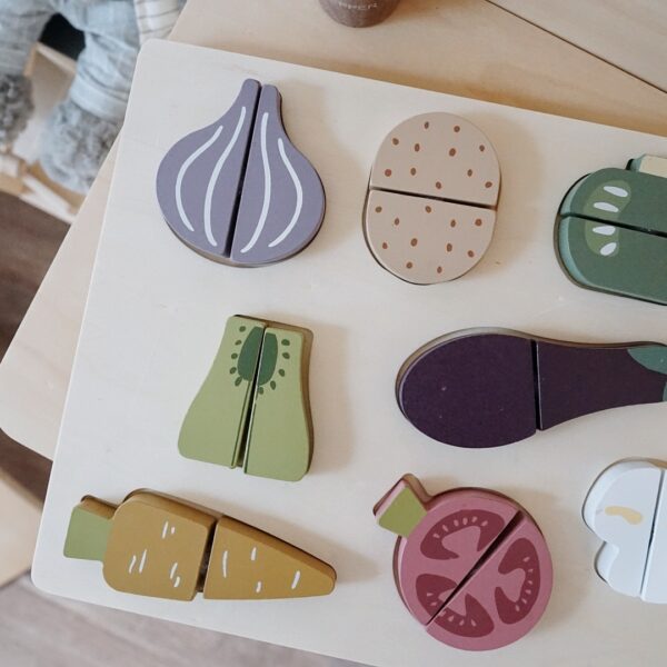 Wooden Vegetables Cutting Board Educational Toy montessori