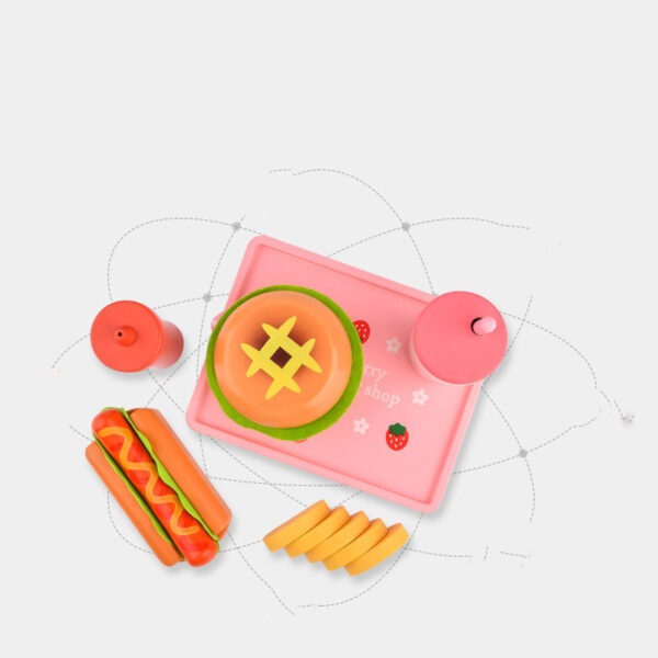 Montessori Wooden Fast Food Combo Toy Set