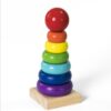 Wooden Rainbow Stacking Tower Montessori