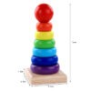 Wooden Rainbow Stacking Tower Montessori