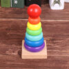 Wooden Rainbow Stacking Tower Montessori