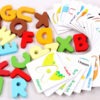 Carte Puzzle Alphabet en Bois Montessori