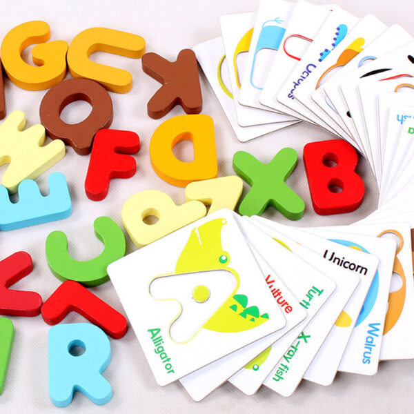 Carte Puzzle Alphabet en Bois Montessori