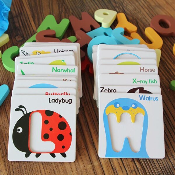 Carte Puzzle Alphabet en Bois Montessori