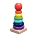 Wooden Rainbow Stacking Tower Montessori