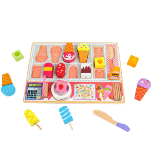 Jouet Educatif Montessori Vendeur de Glace en bois