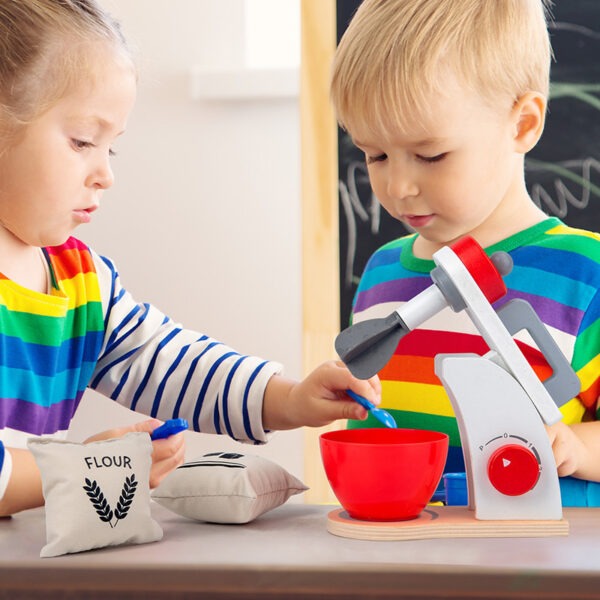 Jouet Educatif Robot Patissier en Bois Montessori