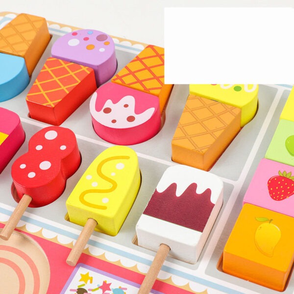 STEM Wooden Ice Cream Candy Vendor Toy Montessori