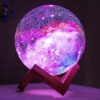 Lampe Veilleuse Pleine Lune Galaxie 16 Couleurs Chambre Bébé