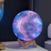 Lampe Veilleuse Pleine Lune Galaxie 16 Couleurs Chambre Bébé