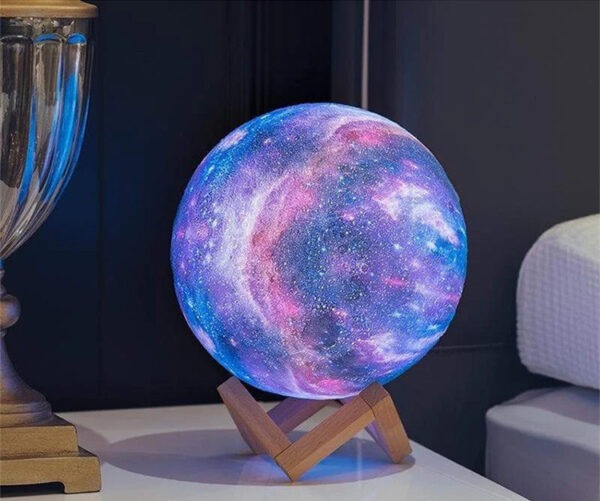 Lampe Veilleuse Pleine Lune Galaxie 16 Couleurs Chambre Bébé