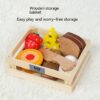 Wooden Educational Meal Cutting Board Toy Montessori