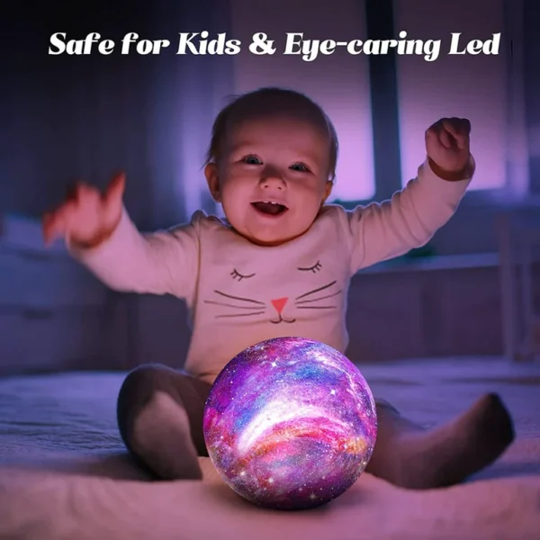 Lampe Veilleuse Pleine Lune Galaxie 16 Couleurs Chambre Bébé
