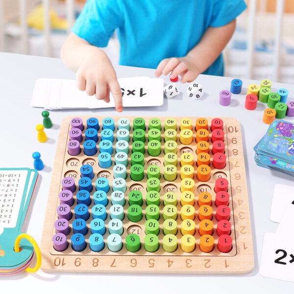 Wooden Montessori Multiplication Learning Board Game