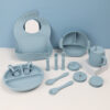 SET DE VAISSELLE EN SILICONE COMPLET POUR ENFANT 15PCS