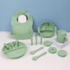 SET DE VAISSELLE EN SILICONE COMPLET POUR ENFANT 15PCS