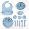SET DE VAISSELLE EN SILICONE COMPLET POUR ENFANT 15PCS