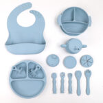 COMPLETE SILICONE CHILDREN'S TABLEWARE SET 15PCS