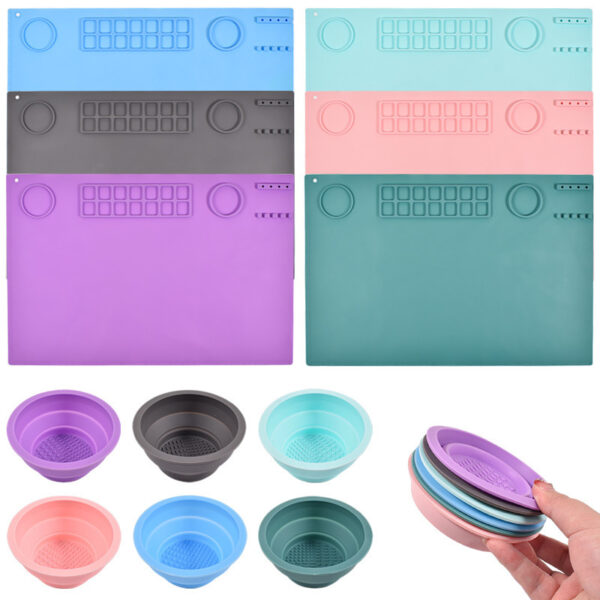 Baby Silicone Painting Mat with Cup