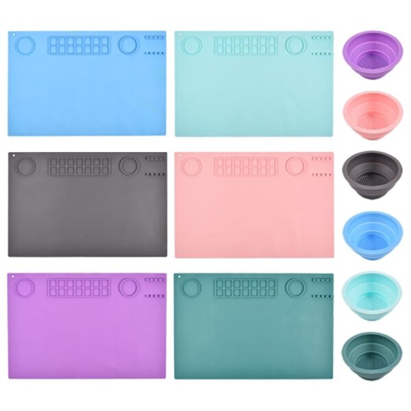 Baby Silicone Painting Mat with Cup
