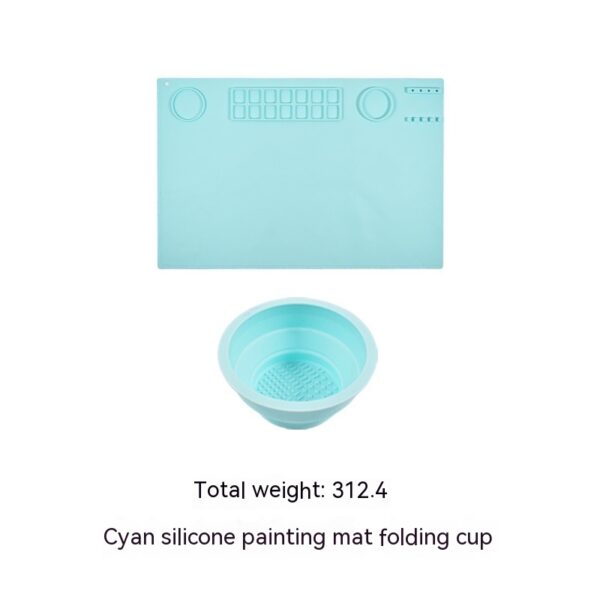 Baby Silicone Painting Mat with Cup