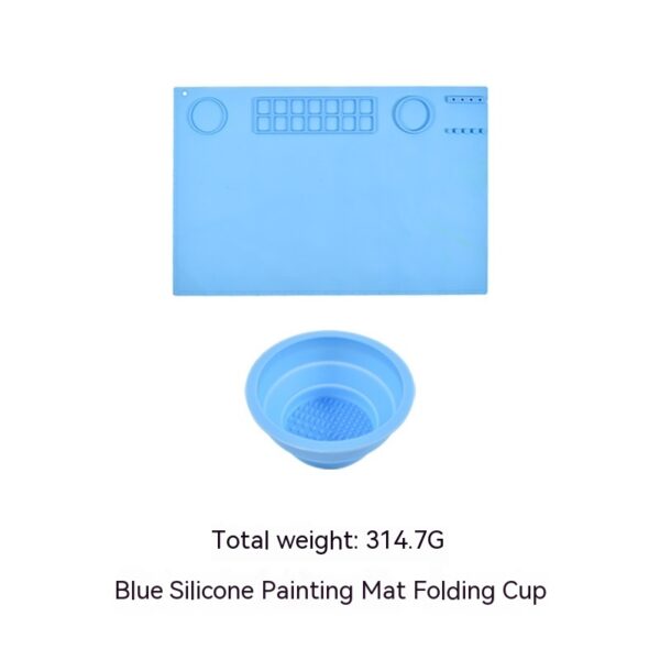 Baby Silicone Painting Mat with Cup