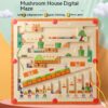 Magnetic Color & Number Maze Montessori Wooden Board