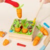 Carrot garden Jouet educatif en bois pour enfant Montessori