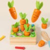 Carrot garden Jouet educatif en bois pour enfant Montessori