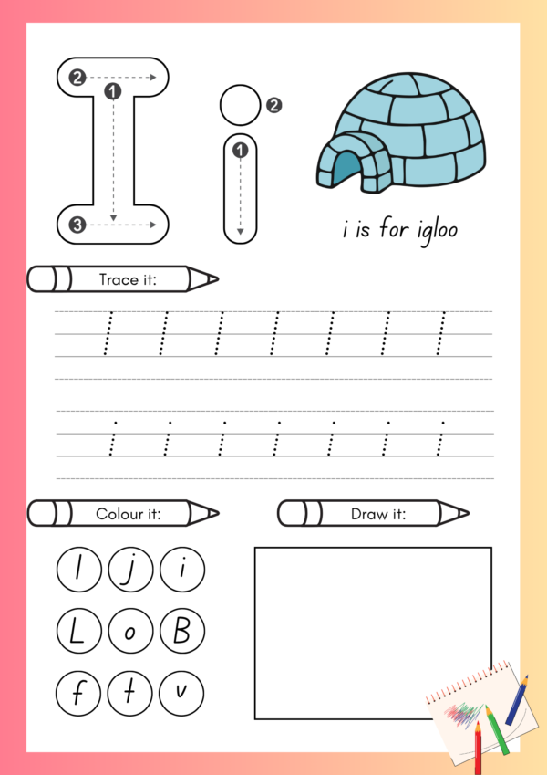 ABC Activity Book – Learn & Trace the Alphabet Girl