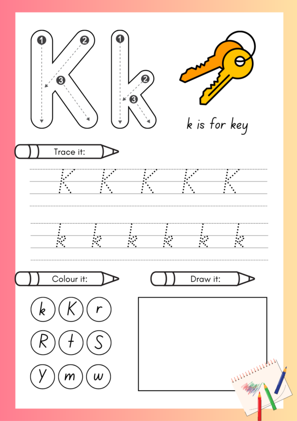 ABC Activity Book – Learn & Trace the Alphabet Girl