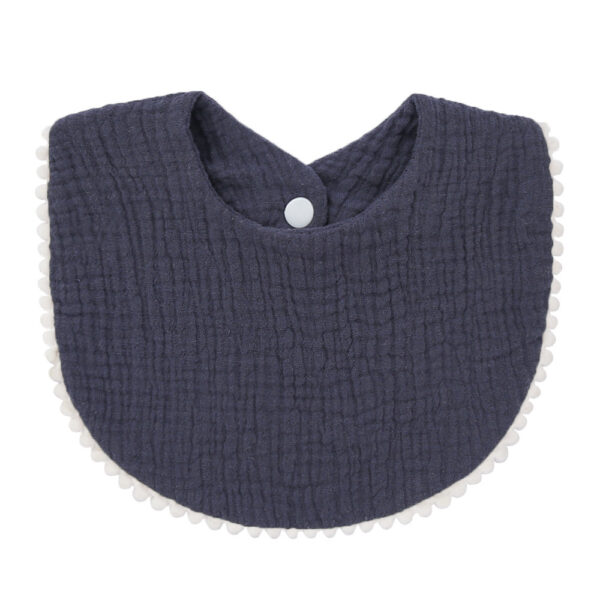 Baby Muslin Drool Bib | Soft Cotton Gauze Teething Bib with Lace Trim - Soft & Absorbent