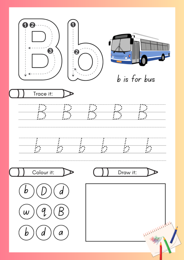 ABC Activity Book – Learn & Trace the Alphabet Girl