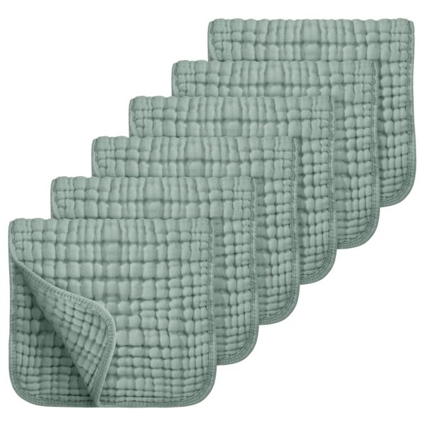 Muslin Burp Cloths 6-Pack | Extra Soft & Ultra-Absorbent Cotton Burping Cloths for Babies