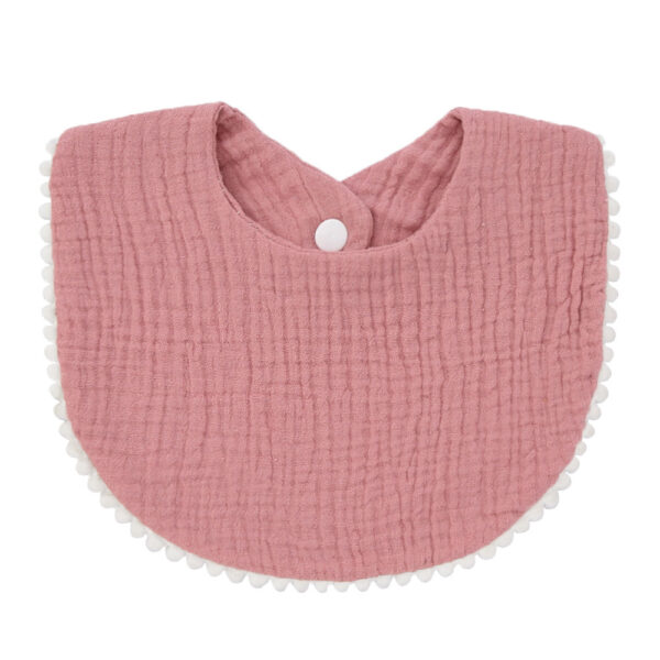 Baby Muslin Drool Bib | Soft Cotton Gauze Teething Bib with Lace Trim - Soft & Absorbent