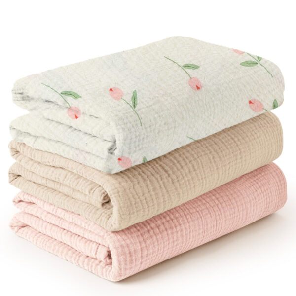 Baby Muslin Swaddle Blankets (3-Pack) | Ultra-Soft 100×100cm Cotton Gauze Wraps