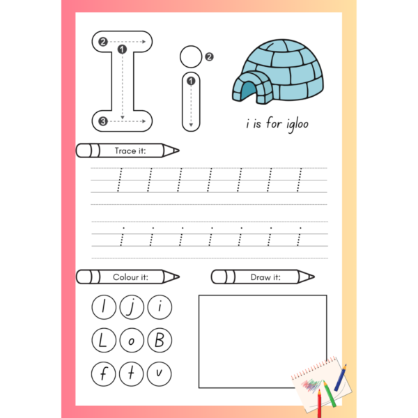 ABC Activity Book – Learn & Trace the Alphabet for Girl - PDF