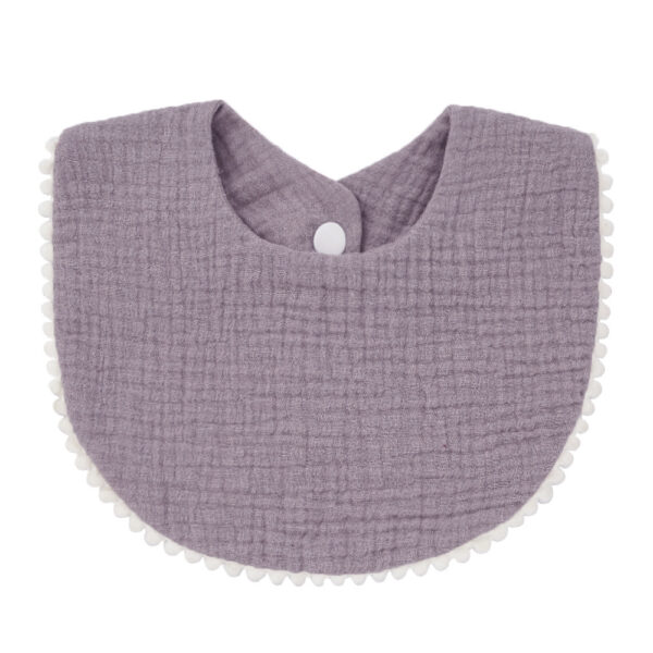 Baby Muslin Drool Bib | Soft Cotton Gauze Teething Bib with Lace Trim - Soft & Absorbent