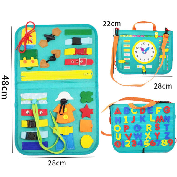 Busy Book for Toddlers 1-6 Years - Montessori Dressing, Buttoning & Fine Motor Skills Activity Book